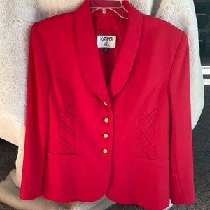 Kasper red blazer size 14